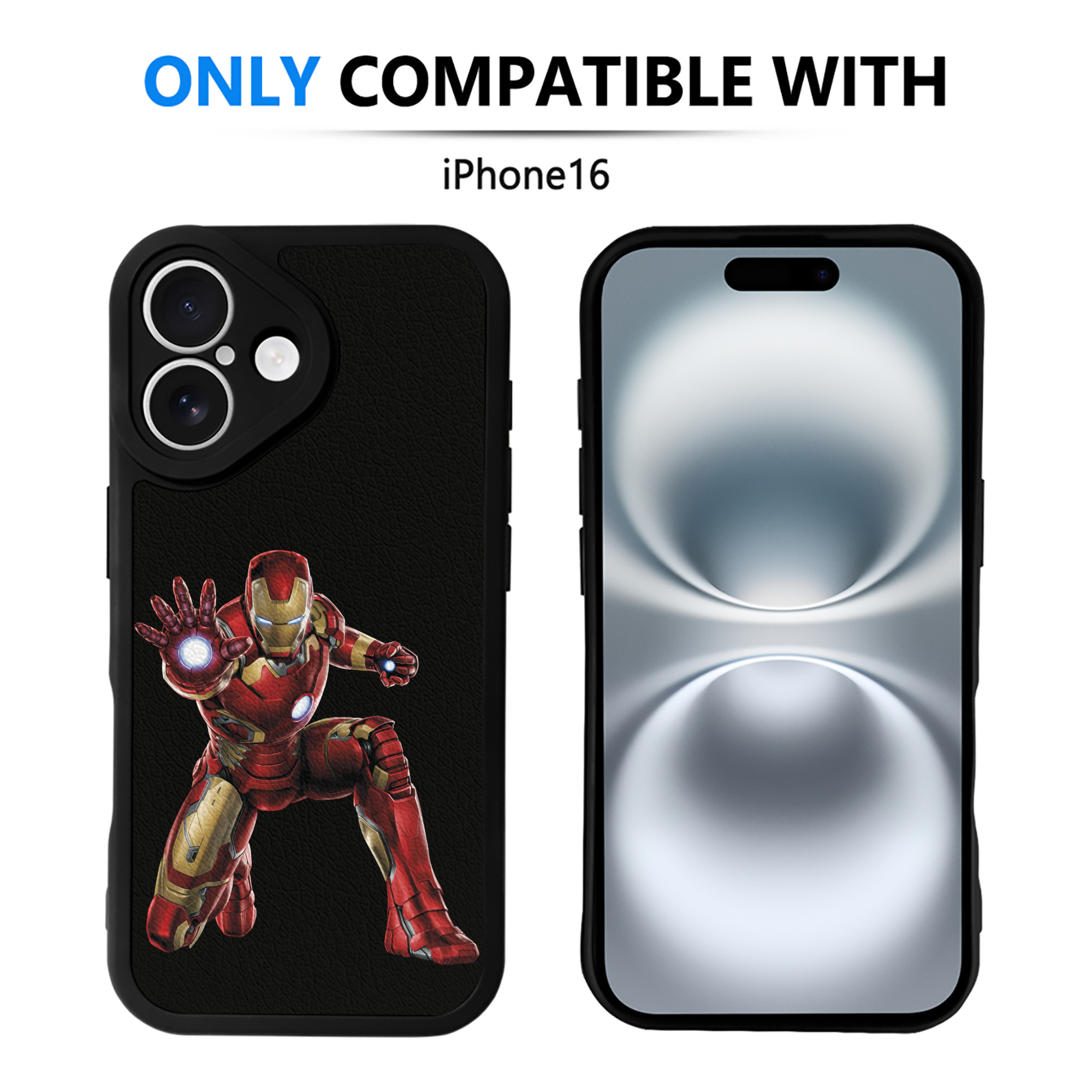 （画像用） アベンジャーズ The Avengers 【iPhone 16シリーズ対応】シリコンスマホケース（レザー調） 材質：シリコン